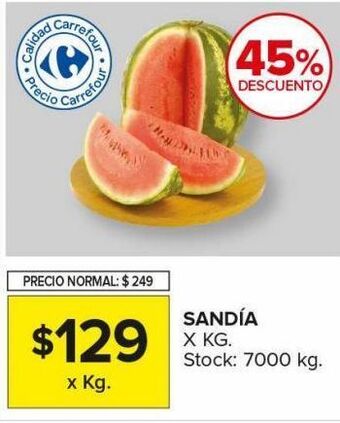 Carrefour Maxi Sandía x kg oferta