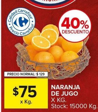 Carrefour Maxi Naranja de jugo x kg oferta