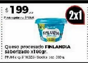 Disco Queso procesado finlandia saborizado x 180g oferta