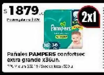 Disco Pañales pampers conforsec extra grande x 36un oferta