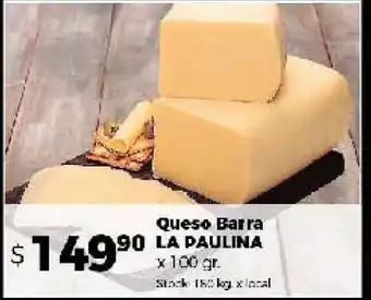 Disco Queso barra la paulina x 100g oferta