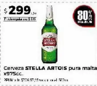 Disco Cerveza stella artois pura malta x 975cc oferta