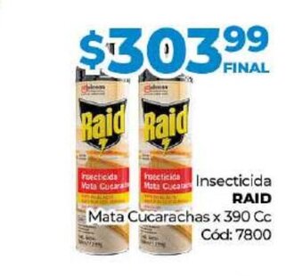 Diarco Insecticida Raid Mata Cucarachas oferta