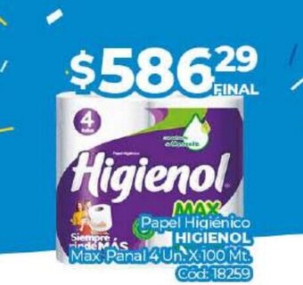 Diarco Papel Higiénico Higienol Max Panal oferta