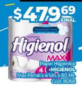 Diarco Papel Higiénico Higienol Max Panal oferta