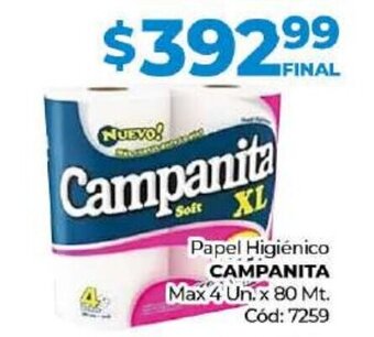 Diarco Papel Higiénico Campanita oferta