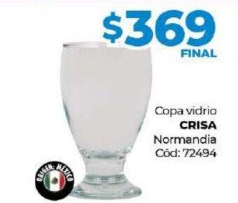 Diarco Copa Vidrio Crisa oferta