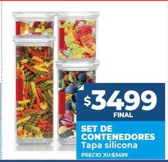 Supermayorista Vital Set de contenedores tapa silicona oferta