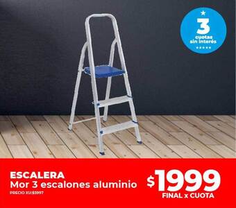 Supermayorista Vital Escalera mor 3 escalones aluminio oferta