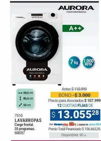Cooperativa Obrera Aurora 7510 lavarropas oferta