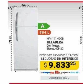 Cooperativa Obrera Hpk141m00b heladera oferta