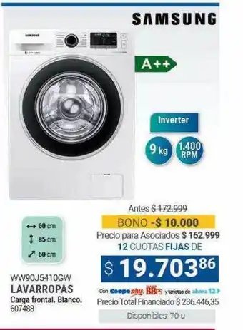 Cooperativa Obrera Samsung ww90j5410gw lavarropas oferta