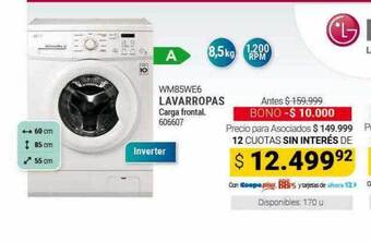 Cooperativa Obrera Lg wm85we6 lavarropas oferta