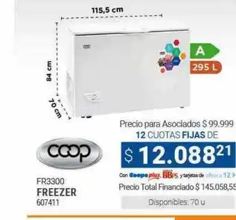 Cooperativa Obrera Coop fr3300 freezer oferta