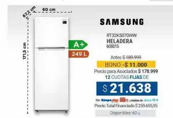 Cooperativa Obrera Samsung rt32k5070ww heladera oferta