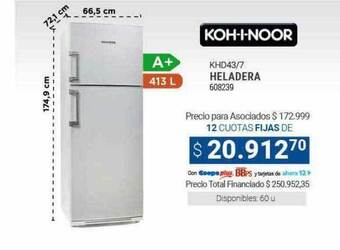 Cooperativa Obrera Koh-i-noor khd43-7 heladera oferta