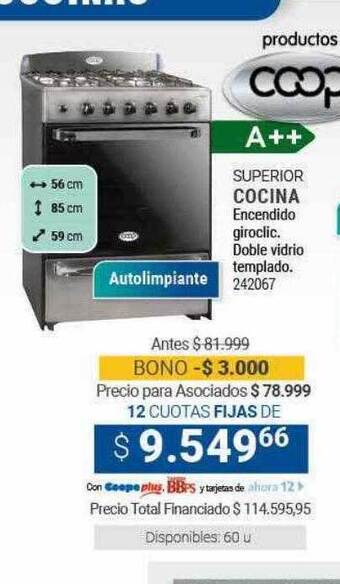 Cooperativa Obrera Coop superior cocina oferta
