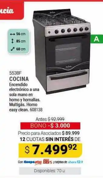 Cooperativa Obrera Florencia 5538f cocina oferta
