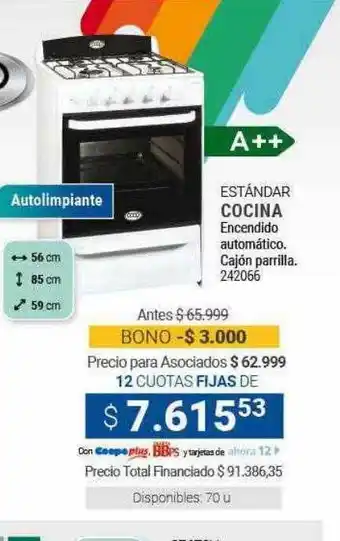 Cooperativa Obrera Coop estándar cocina oferta
