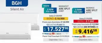 Cooperativa Obrera Bgh bsi35wcgt aire split o bs35wcc oferta