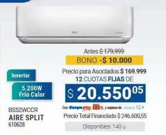 Cooperativa Obrera Bgh bs52wccr aire split oferta