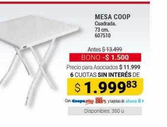 Cooperativa Obrera Mesa coop cuadrada oferta
