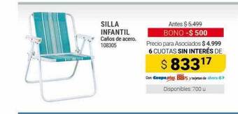 Cooperativa Obrera Silla infantil caños de acero oferta