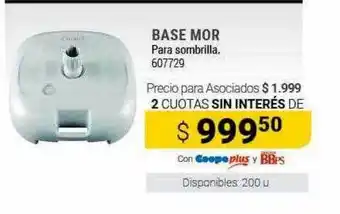 Cooperativa Obrera Base mor para sombrilla oferta