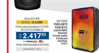 Cooperativa Obrera Aiwa aw-t604f parlante portátil oferta