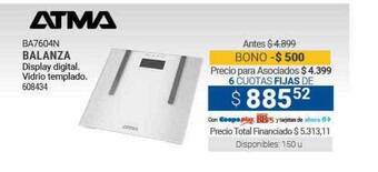 Cooperativa Obrera Atma balanza oferta