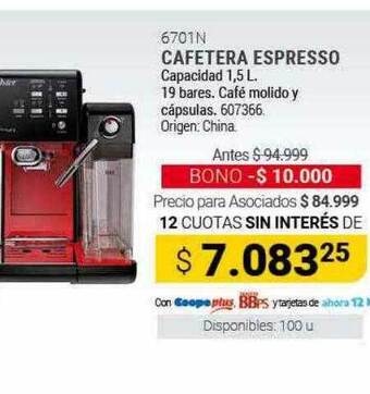 Cooperativa Obrera Cafetera espresso oferta