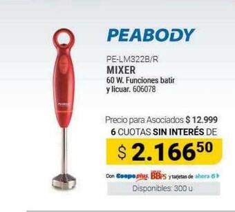 Cooperativa Obrera Peabody mixer oferta