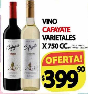Supermercados Mariano Max Vino cafayate varietales oferta