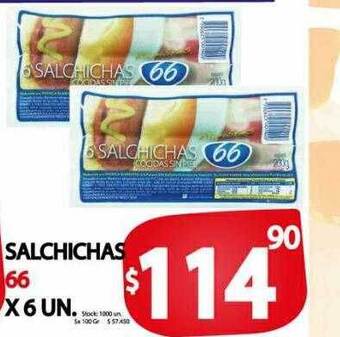 Supermercados Mariano Max Salchichas 66 oferta