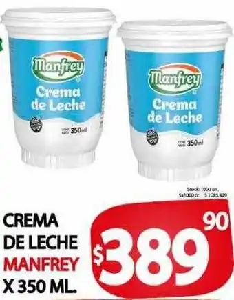 Supermercados Mariano Max Crema de leche manfrey oferta