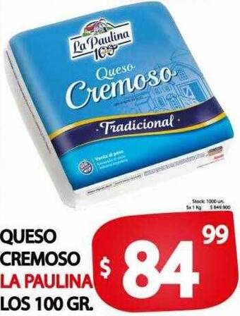Supermercados Mariano Max Queso cremoso la paulina oferta