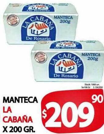 Supermercados Mariano Max Manteca la cabaña oferta