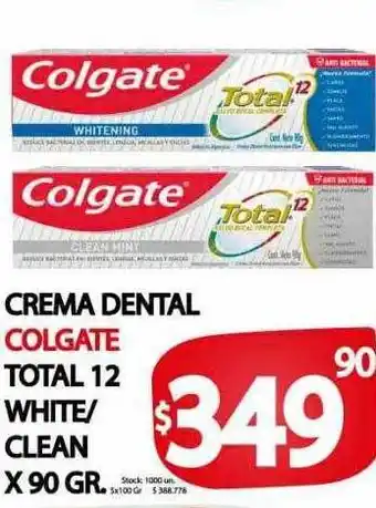 Supermercados Mariano Max Crema dental colgate total 12 white o clean oferta
