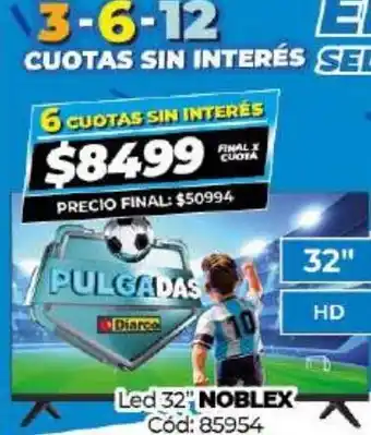 Diarco Led 43" Noblex oferta