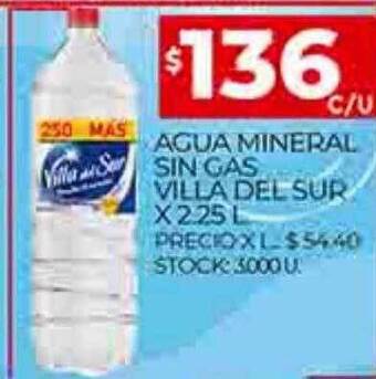 Supermercados DIA Agua mineral sin gas villa del sur oferta