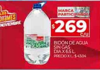 Supermercados DIA Bidón de agua sin gas dia oferta