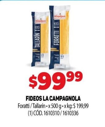 Makro Fideos La Campagnola oferta