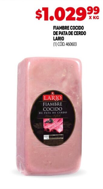 Makro Fiambre Cocido De Pata De Cerdo Lario oferta