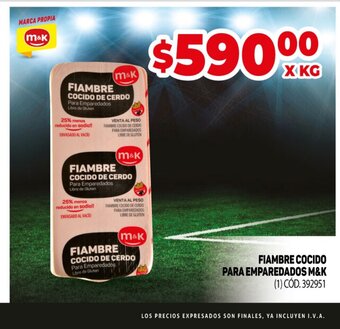 Makro Fiambre Cocido Para Emparedados M&K oferta