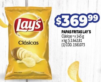 Makro Papas Fritas Lay's oferta
