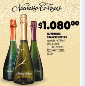 Makro Espumante Navarro Coreas oferta