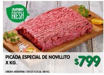 Jumbo Picada especial de novillito x kg oferta