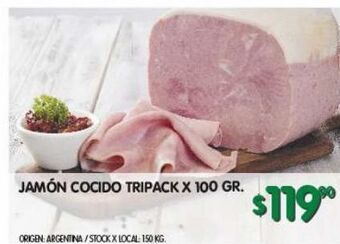Jumbo Jamón cocido tripack 100g oferta