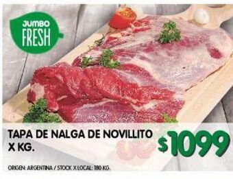 Jumbo Tapa de nalga de novillito kg oferta