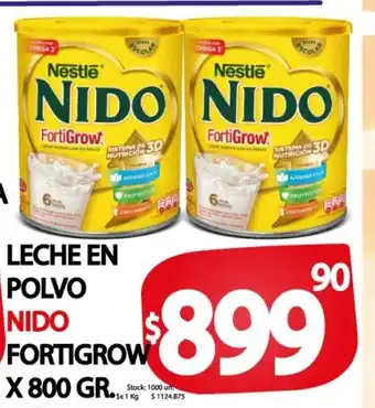 Supermercados Mariano Max Leche en Polvo Nido Fortigrow x 800gr oferta